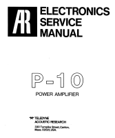 Acoustic Research P-10 - Service Manual